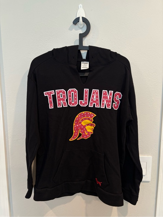 PINK Victoria's Secret Tops - Victoria’s Secret PINK USC Trojans Lightweight Pullover Women’s Size XS EUC Rare